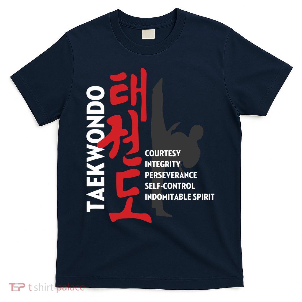 Taekwondo Tenets Martial Arts Graphic Tee T-Shirt
