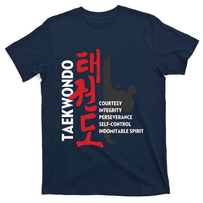 Taekwondo Tenets Martial Arts Graphic Tee T-Shirt