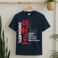 Taekwondo Tenets Martial Arts Graphic Tee T-Shirt