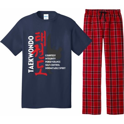 Taekwondo Tenets Martial Arts Graphic Tee Pajama Set