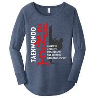 Taekwondo Tenets Martial Arts Graphic Tee Women's Perfect Tri Tunic Long Sleeve Shirt