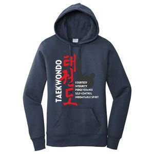 Taekwondo Tenets Martial Arts Graphic Tee Women's Pullover Hoodie