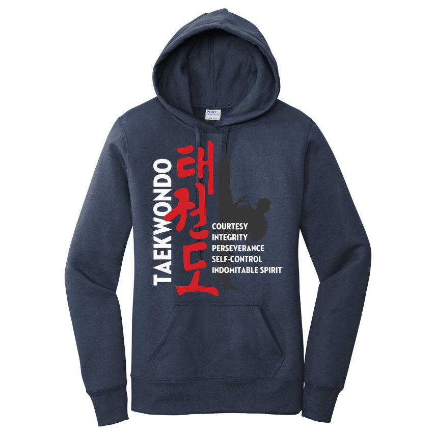 Taekwondo Tenets Martial Arts Graphic Tee Women's Pullover Hoodie