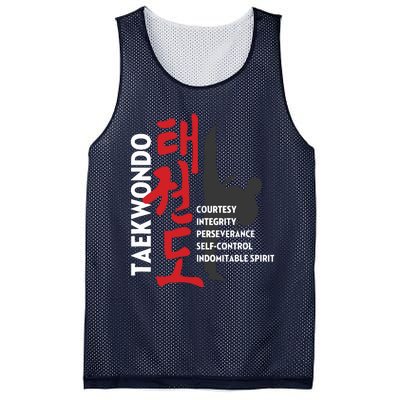 Taekwondo Tenets Martial Arts Graphic Tee Mesh Reversible Basketball Jersey Tank