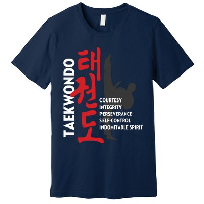 Taekwondo Tenets Martial Arts Graphic Tee Premium T-Shirt