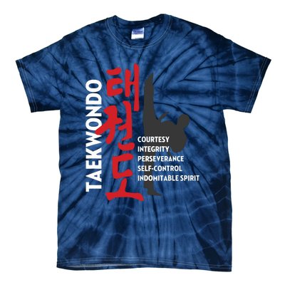 Taekwondo Tenets Martial Arts Graphic Tee Tie-Dye T-Shirt