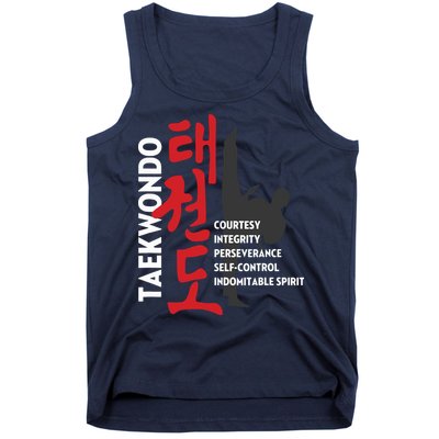 Taekwondo Tenets Martial Arts Graphic Tee Tank Top