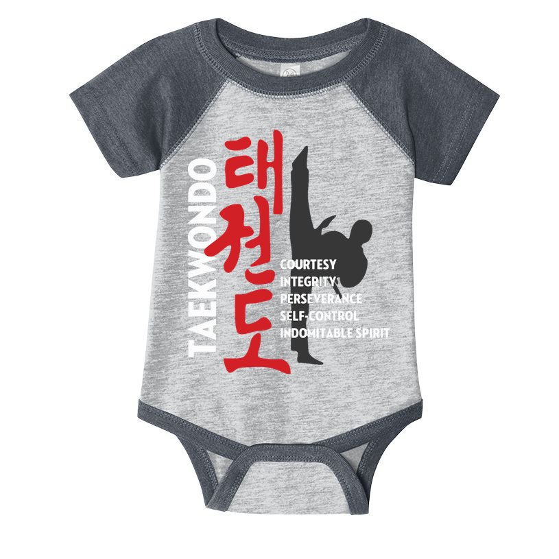 Taekwondo Tenets Martial Arts Graphic Tee Infant Baby Jersey Bodysuit