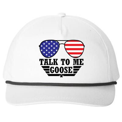 Talk To Me Goose Snapback Five-Panel Rope Hat