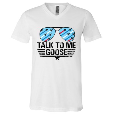 Talk To Me Goose V-Neck T-Shirt