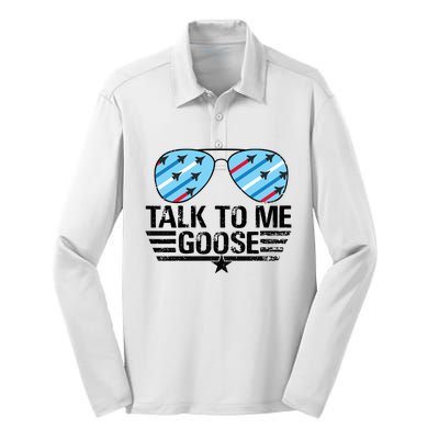 Talk To Me Goose Silk Touch Performance Long Sleeve Polo