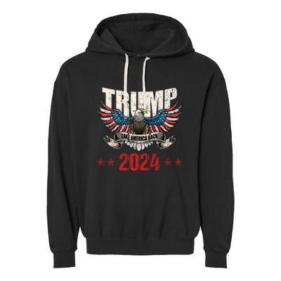 Team Trump Maga Trump Support Republican Gift Garment-Dyed Fleece Hoodie