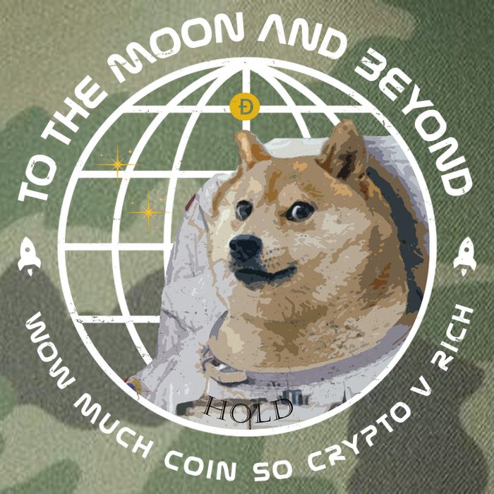 To The Moon And Beyond Doge Coin Crypto Legacy Tie Dye Trucker Hat