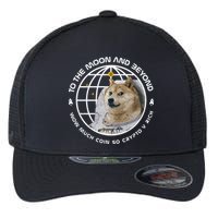 To The Moon And Beyond Doge Coin Crypto Flexfit Unipanel Trucker Cap
