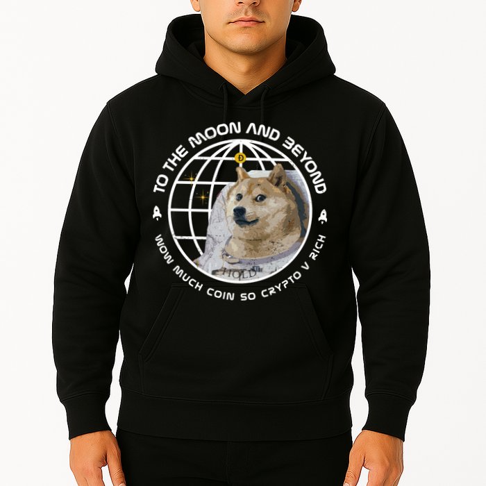 To The Moon And Beyond Doge Coin Crypto Hoodie