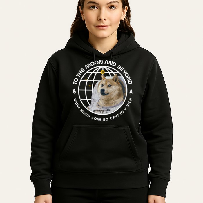 To The Moon And Beyond Doge Coin Crypto Hoodie