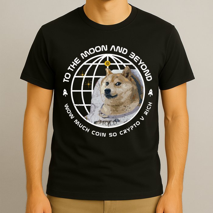 To The Moon And Beyond Doge Coin Crypto T-Shirt