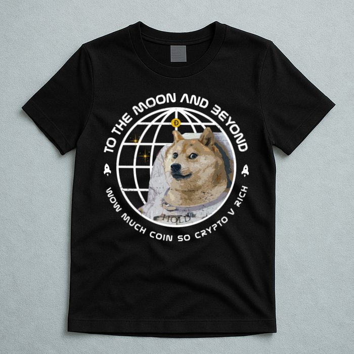 To The Moon And Beyond Doge Coin Crypto T-Shirt