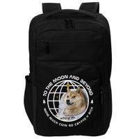 To The Moon And Beyond Doge Coin Crypto Impact Tech Backpack