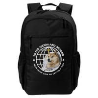 To The Moon And Beyond Doge Coin Crypto Backpack