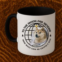 To The Moon And Beyond Doge Coin Crypto Mug