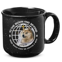 To The Moon And Beyond Doge Coin Crypto 15oz Campfire Ceramic Mug