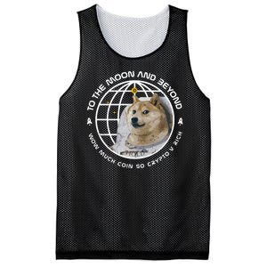 To The Moon And Beyond Doge Coin Crypto Mesh Reversible Basketball Jersey Tank