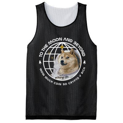 To The Moon And Beyond Doge Coin Crypto Mesh Reversible Basketball Jersey Tank