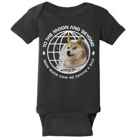 To The Moon And Beyond Doge Coin Crypto Baby Bodysuit