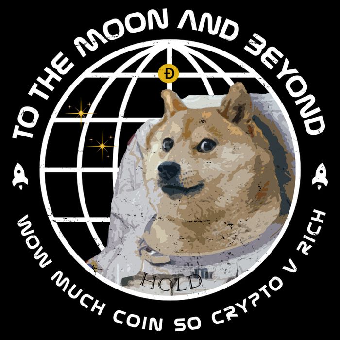 To The Moon And Beyond Doge Coin Crypto Baby Bodysuit
