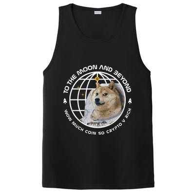 To The Moon And Beyond Doge Coin Crypto PosiCharge Competitor Tank