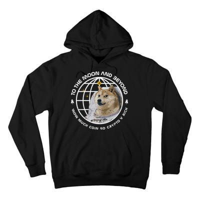 To The Moon And Beyond Doge Coin Crypto Tall Hoodie