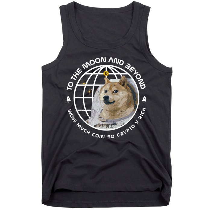 To The Moon And Beyond Doge Coin Crypto Tank Top