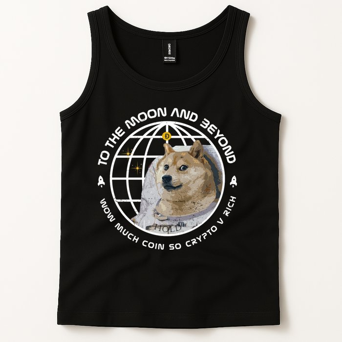 To The Moon And Beyond Doge Coin Crypto Tank Top