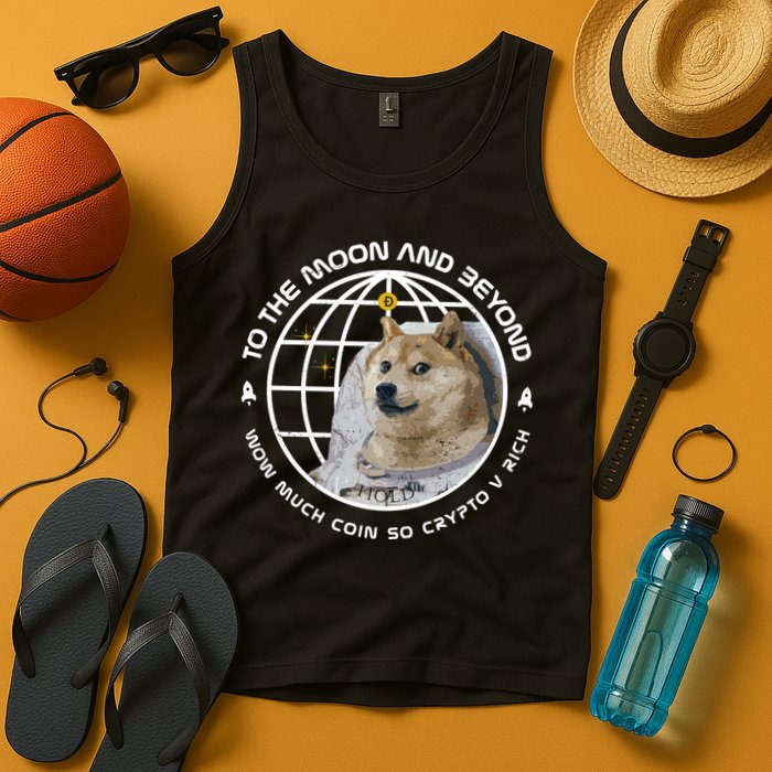 To The Moon And Beyond Doge Coin Crypto Tank Top