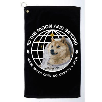 To The Moon And Beyond Doge Coin Crypto Golf Towel