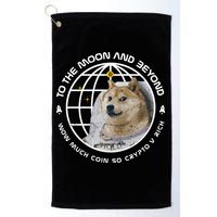 To The Moon And Beyond Doge Coin Crypto Golf Towel