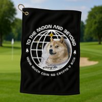 To The Moon And Beyond Doge Coin Crypto Golf Towel
