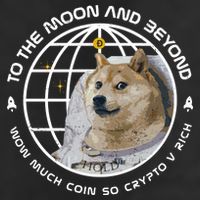 To The Moon And Beyond Doge Coin Crypto Microfiber Hand Towel