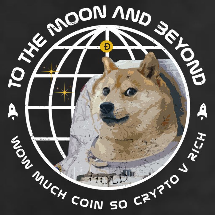 To The Moon And Beyond Doge Coin Crypto Microfiber Hand Towel
