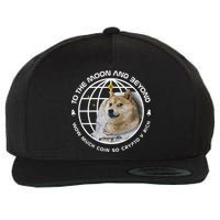 To The Moon And Beyond Doge Coin Crypto Wool Snapback Cap