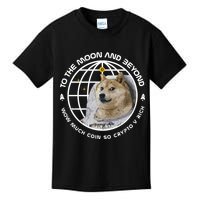 To The Moon And Beyond Doge Coin Crypto Kids T-Shirt
