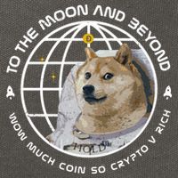 To The Moon And Beyond Doge Coin Crypto Cotton Canvas Backpack