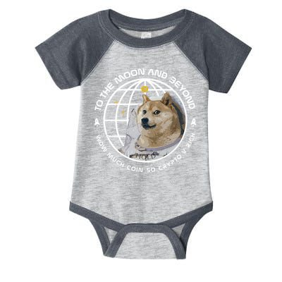 To The Moon And Beyond Doge Coin Crypto Infant Baby Jersey Bodysuit