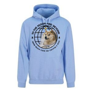 To The Moon And Beyond Doge Coin Crypto Unisex Surf Hoodie