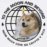 To The Moon And Beyond Doge Coin Crypto Garment-Dyed Sweatshirt