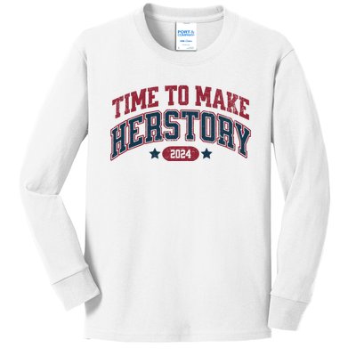 Time To Make Herstory Vote For Woman Feminist Kids Long Sleeve Shirt