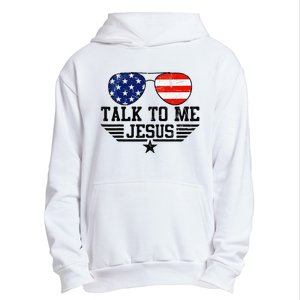 Talk To me Jesus Glasses Usa Flag Urban Pullover Hoodie