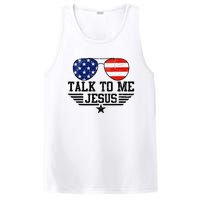 Talk To me Jesus Glasses Usa Flag PosiCharge Competitor Tank