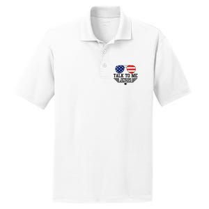 Talk To me Jesus Glasses Usa Flag PosiCharge RacerMesh Polo